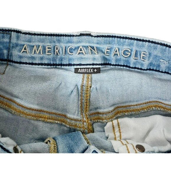 American Eagle Mens Sz 29 x 30.5 Athletic Airflex Light Wash Straight Leg Jeans - Picture 5 of 10